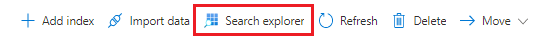 Screenshot of the Search explorer command in portal.